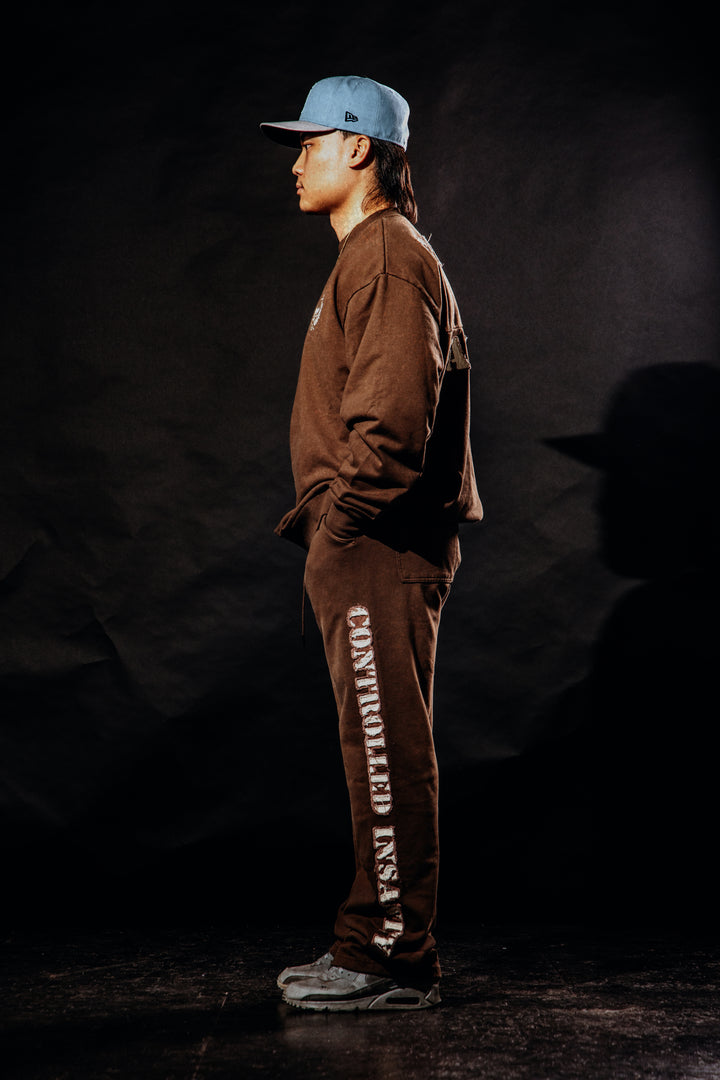 Brown Sunwashed Sweatpants