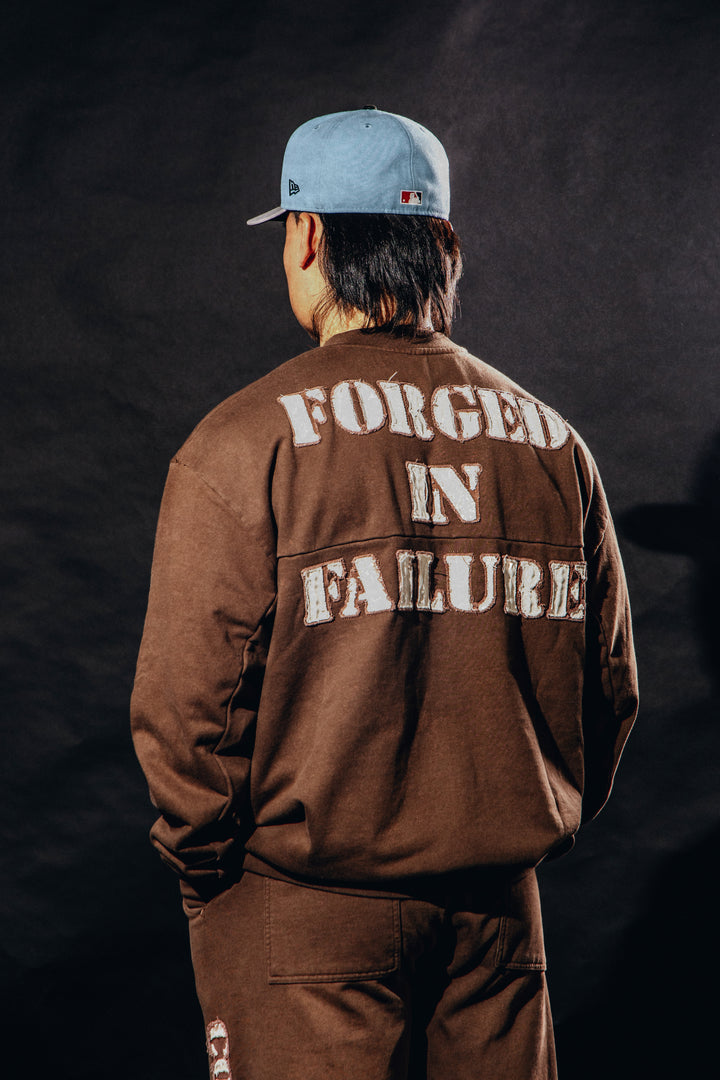 Brown Forged in Failure Crewneck