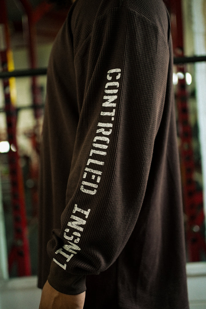 Brown Iron Therapy Long-Sleeve Waffle Thermal