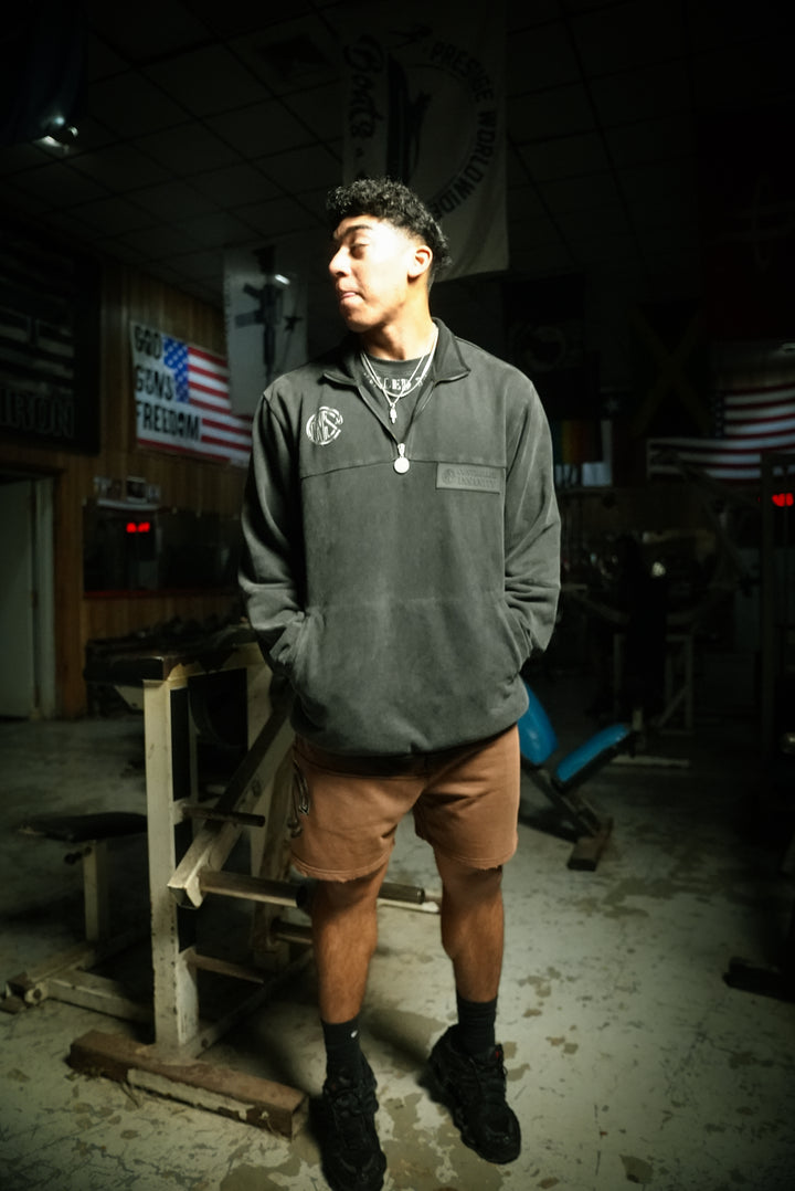 Acid Brown Stone Washed Shorts