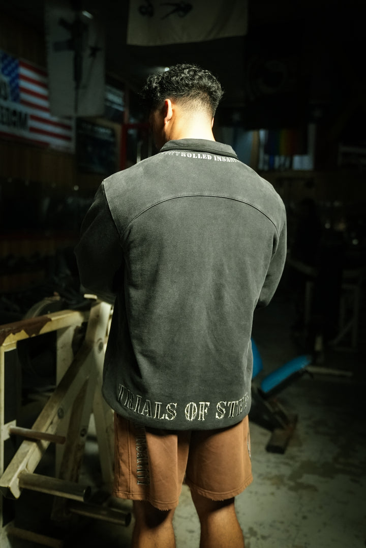 Acid Brown Stone Washed Shorts