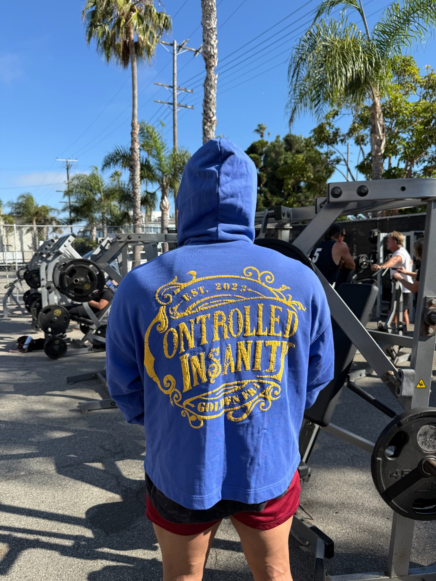 Royal Blue Vintage Washed Zip Up Hoodie
