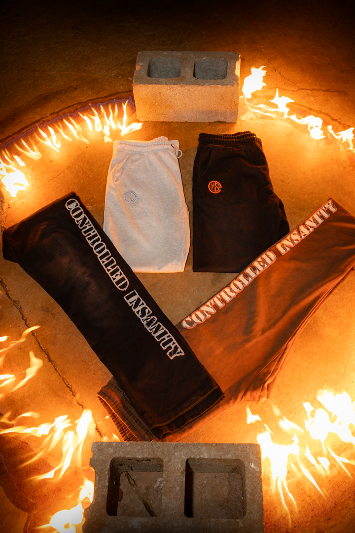 Orange Sunwashed Sweatpants