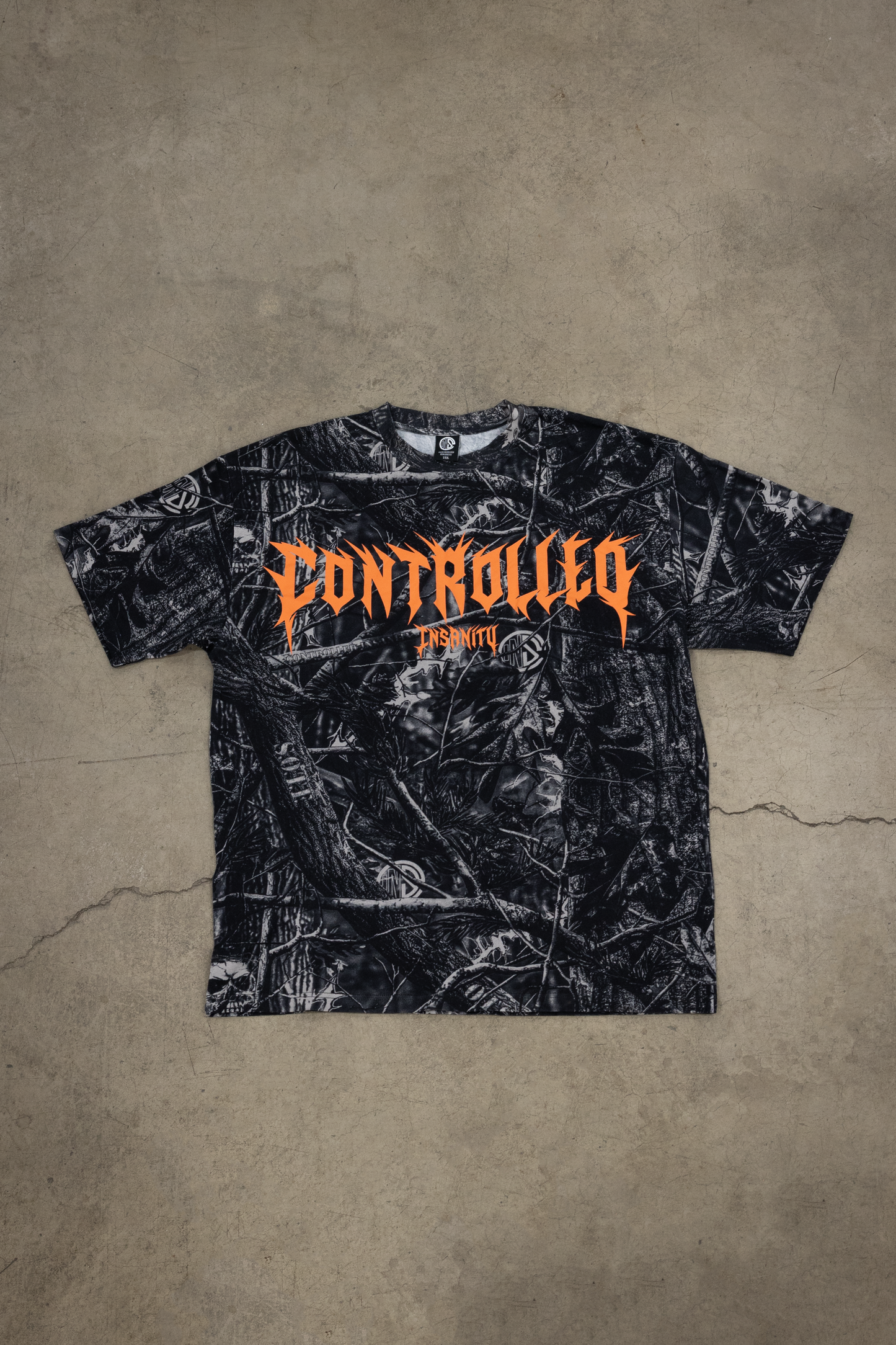 Orange Dark Aether Camo Tee