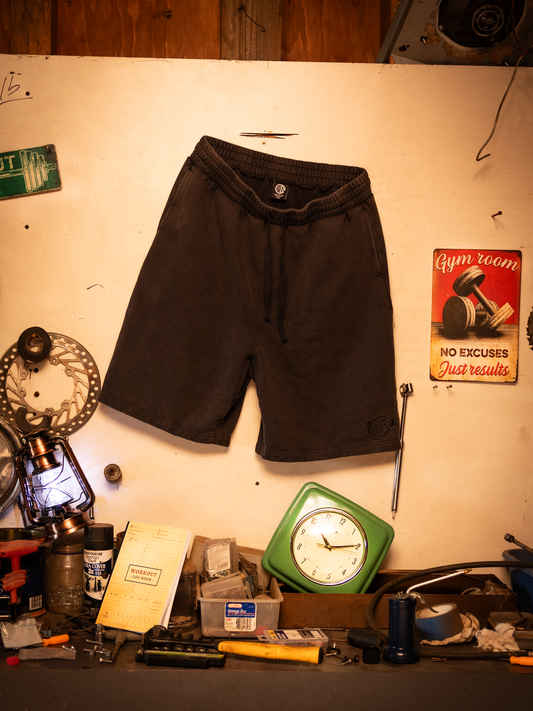 OG Black Vintage Washed Sweat Shorts