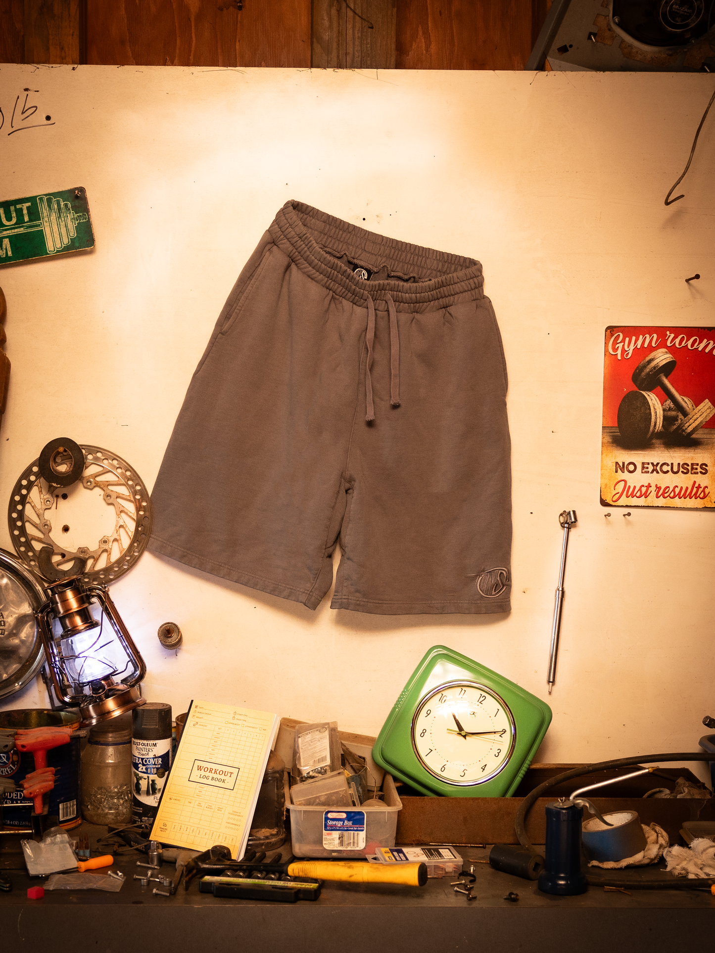 Stone Gray Vintage Washed Sweat Shorts