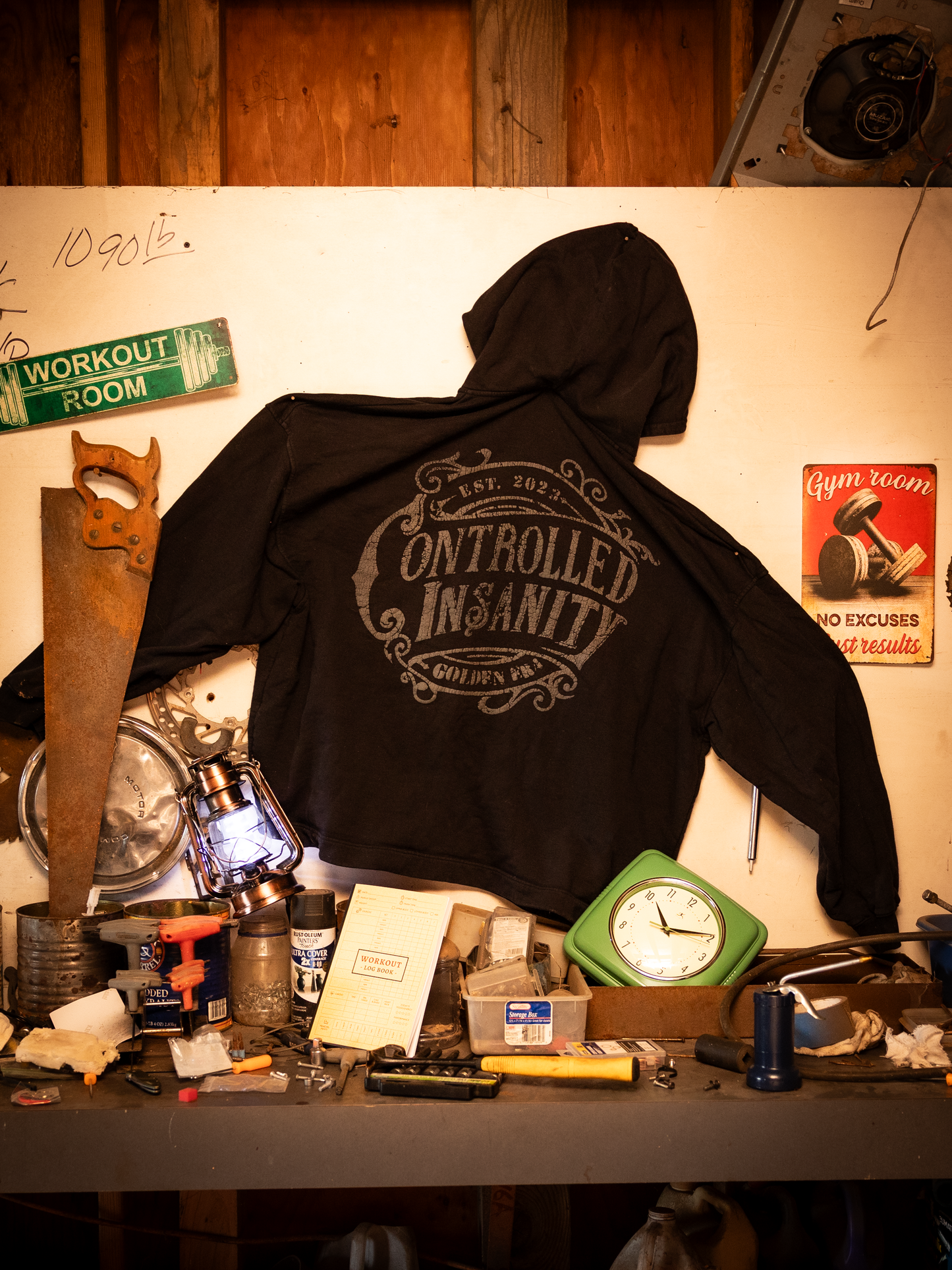 OG Black Vintage Washed Zip Up Hoodie