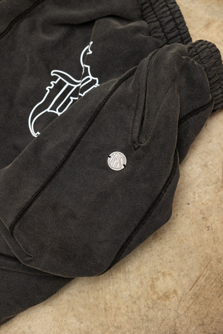 Dusk Black Heavyweight Sweatpants (Acid Washed)