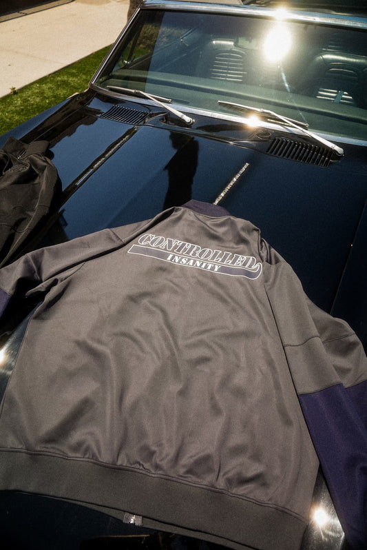 Varsity Blue & Gray Track Jacket