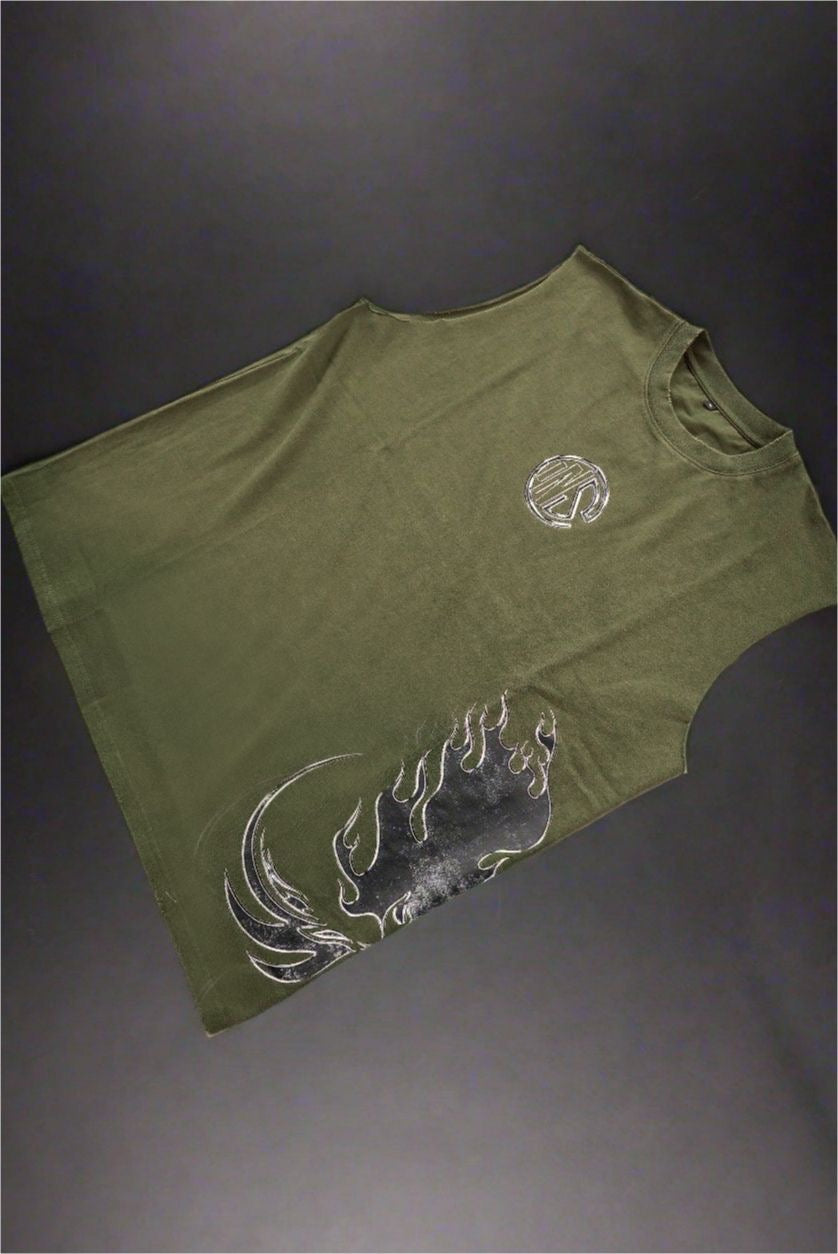 Forest Green Rising Phoenix Cutoff