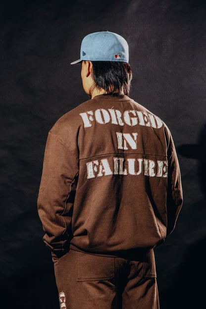 Brown Forged in Failure Crewneck