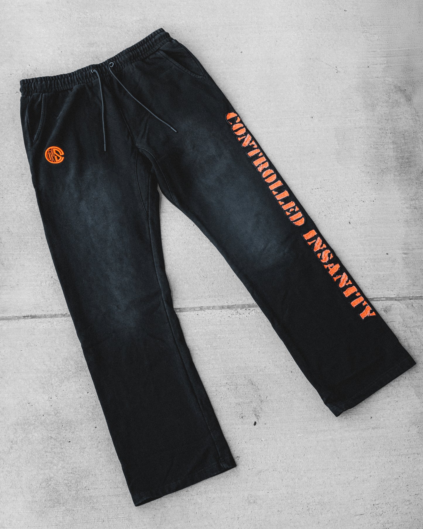 Orange Sunwashed Sweatpants