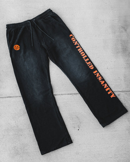 Orange Sunwashed Sweatpants