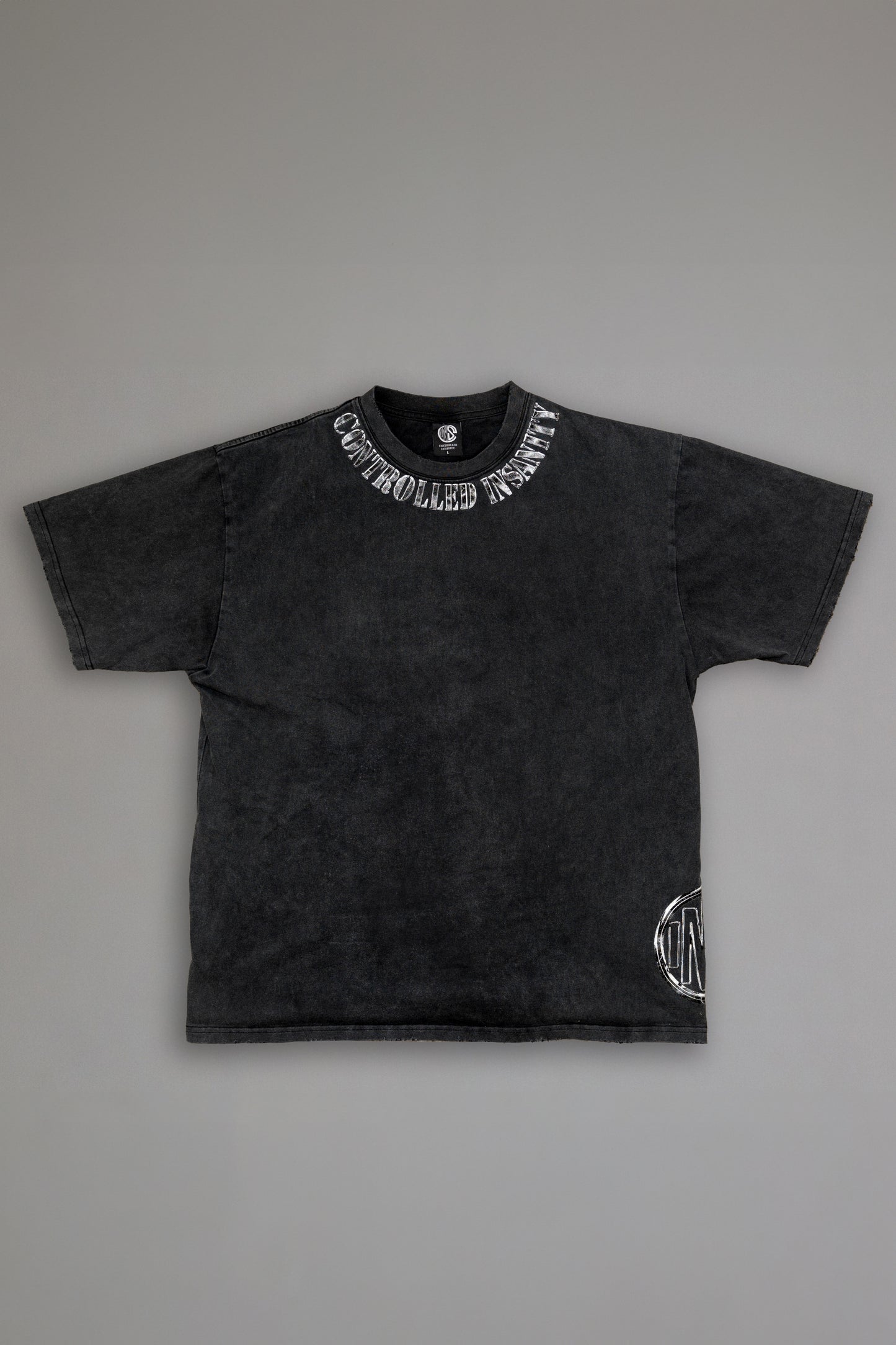 Midnight Black Distressed Tee