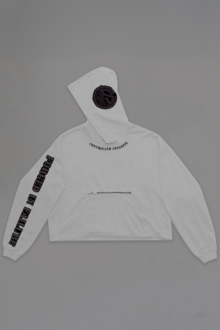 CI Patched Crop Hoodie