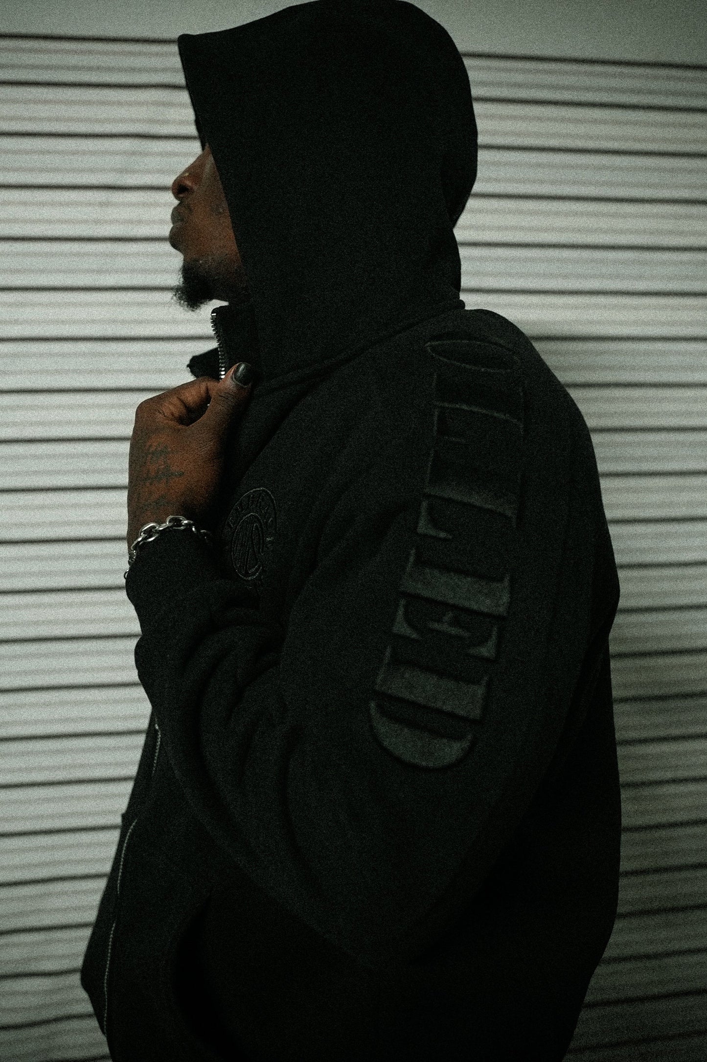 Blackout Shadow Zip Up Hoodie