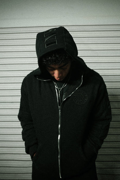 Blackout Shadow Zip Up Hoodie