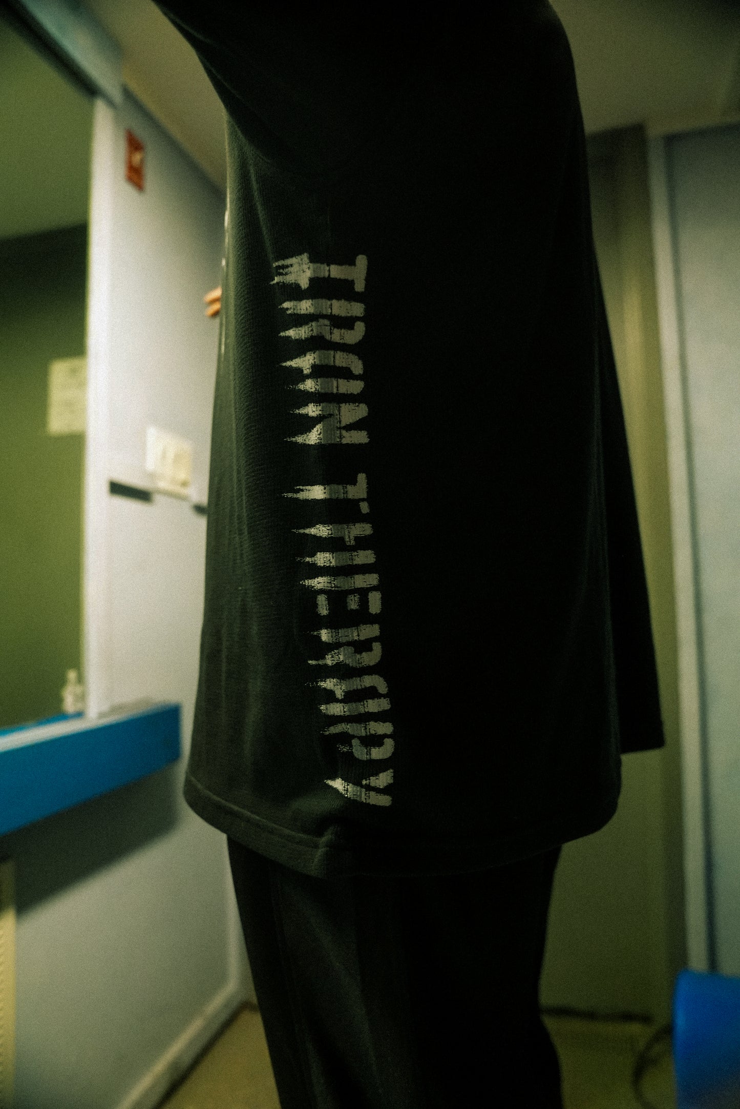 White on Black Iron Therapy Pump Cover