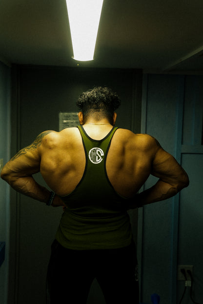 Army Green Iron Therapy Heavyweight Tank Top