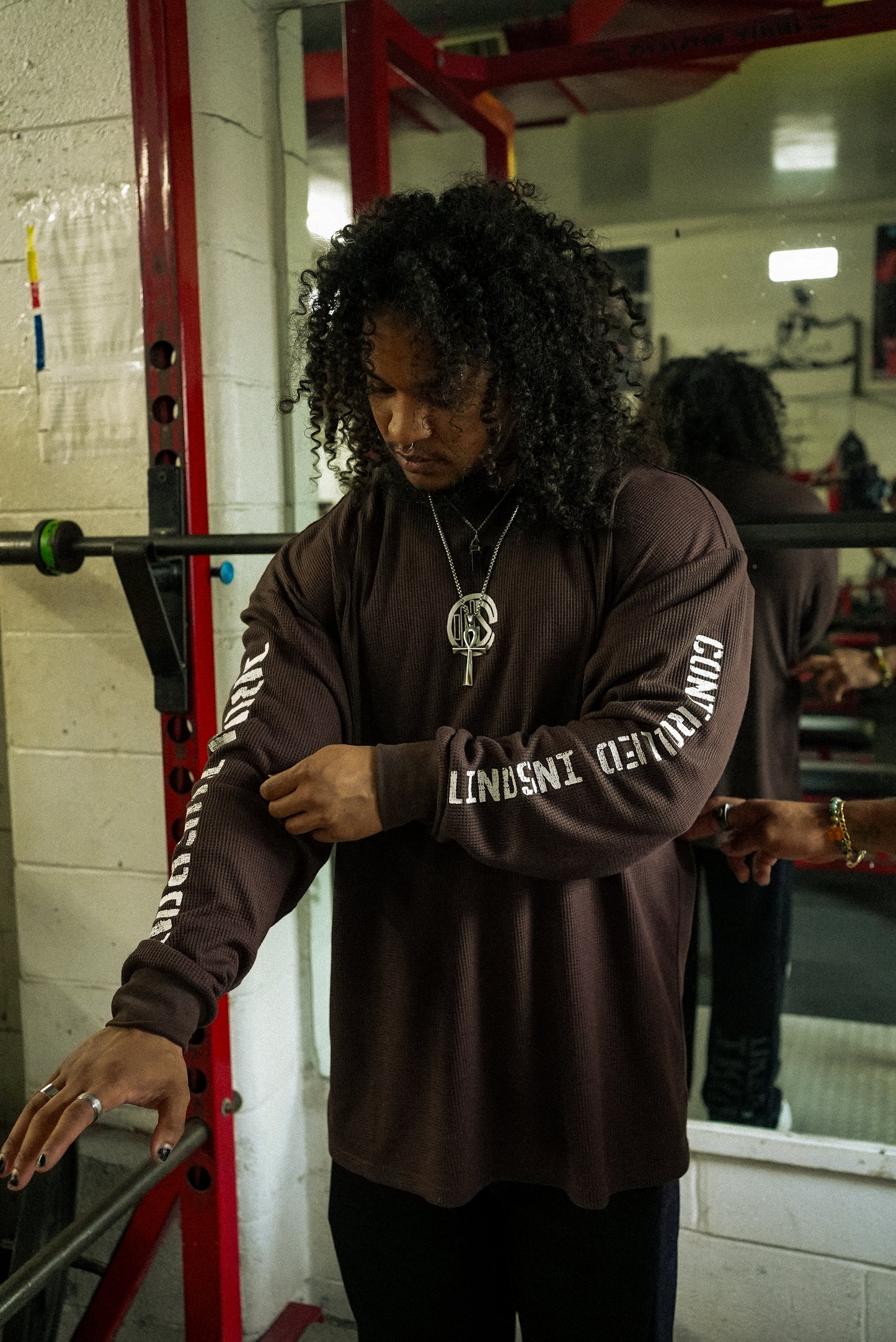 Brown Iron Therapy Long-Sleeve Waffle Thermal