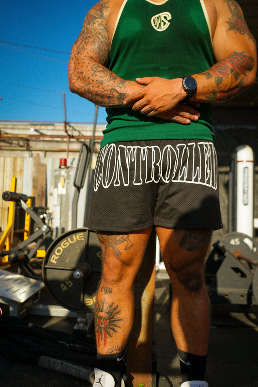 Onyx Black Mesh 3.5" Seam Shorts
