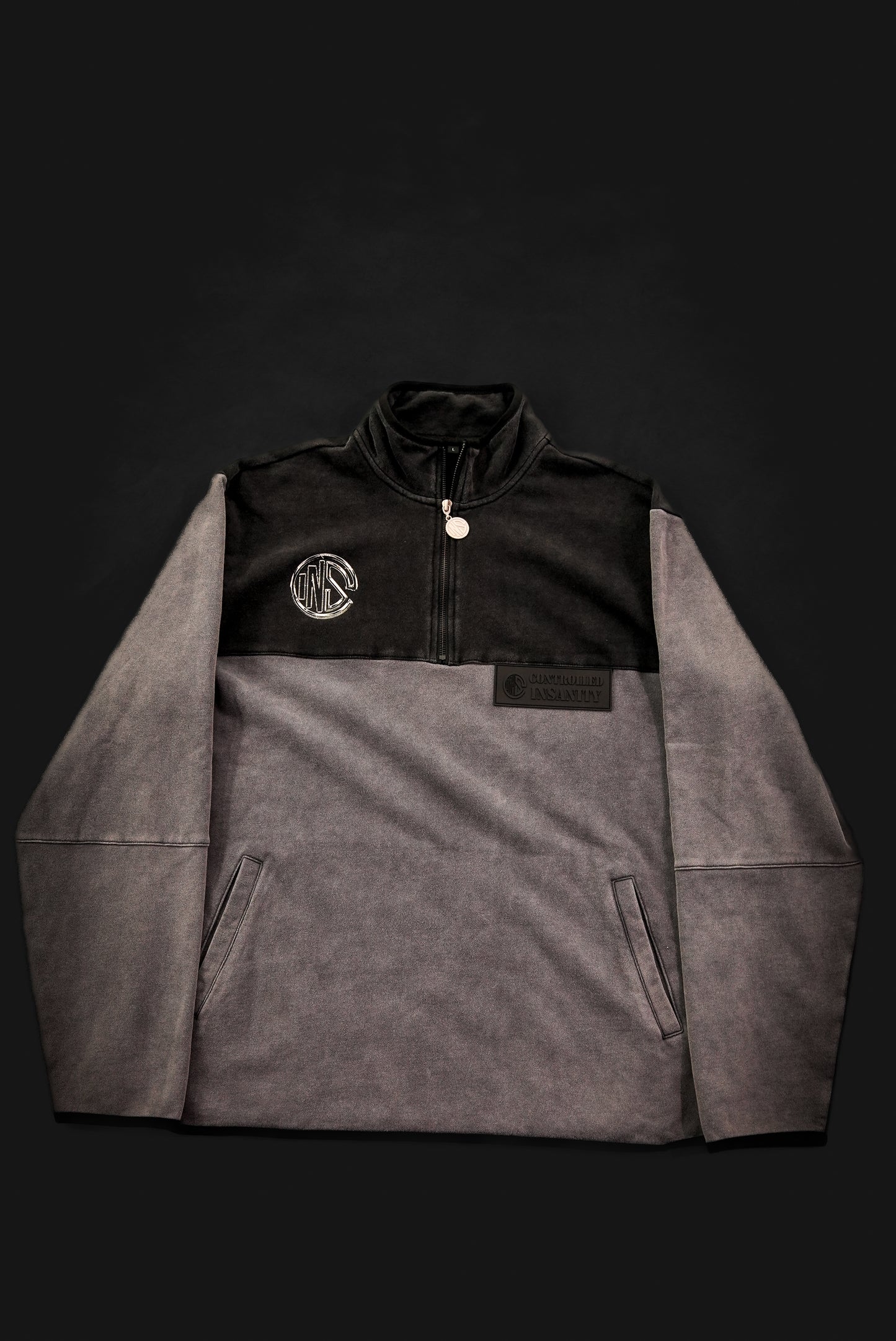 Gunmetal Gray Suede Quarter-Zip