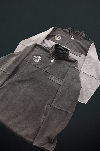 Gunmetal Gray Suede Quarter-Zip