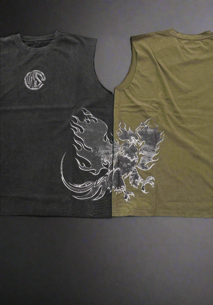 Forest Green Rising Phoenix Cutoff