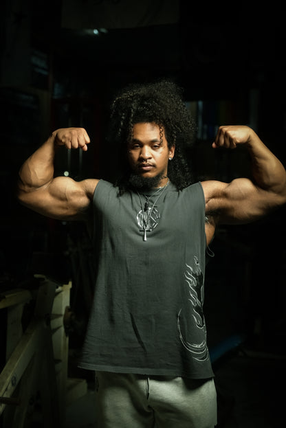 Gunmetal Gray Rising Phoenix Cutoff