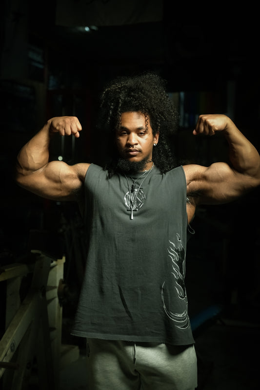 Gunmetal Gray Rising Phoenix Cutoff