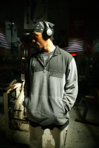 Gunmetal Gray Suede Quarter-Zip