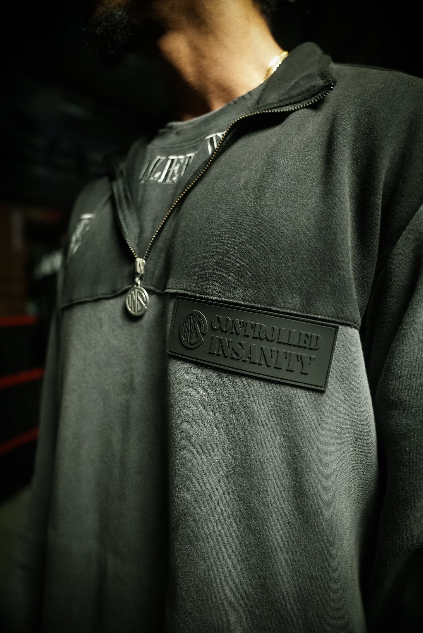 Gunmetal Gray Suede Quarter-Zip