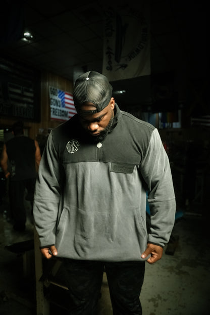 Gunmetal Gray Suede Quarter-Zip