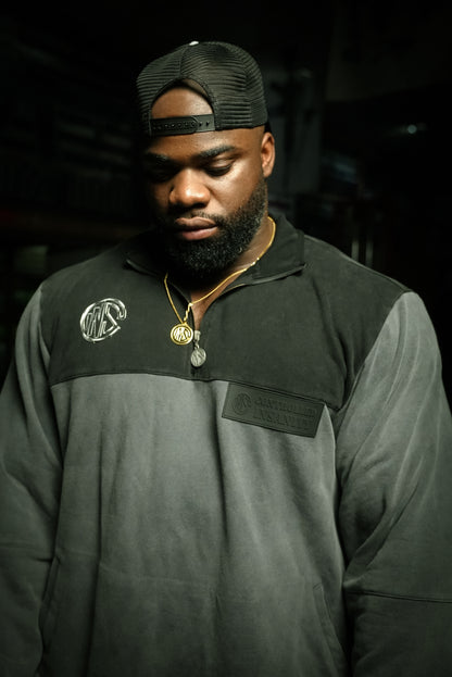 Gunmetal Gray Suede Quarter-Zip