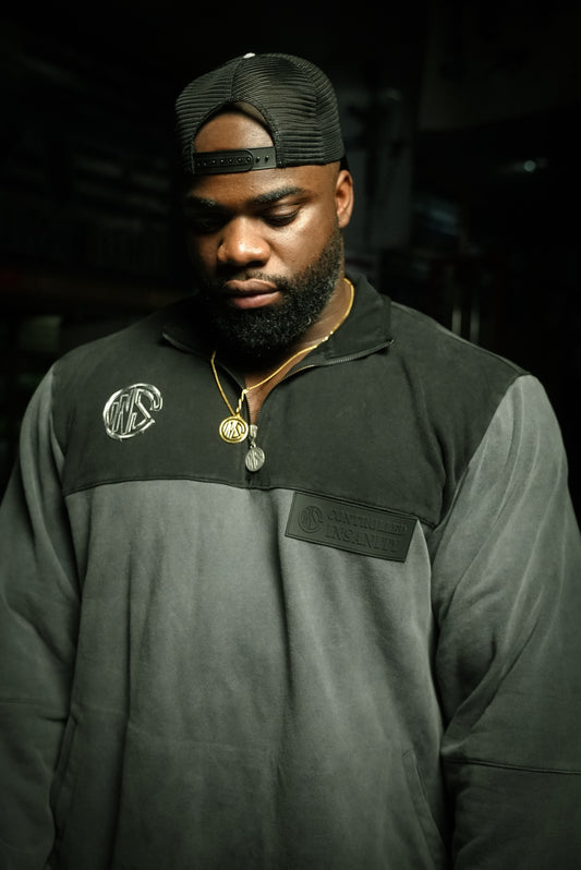 Gunmetal Gray Suede Quarter-Zip