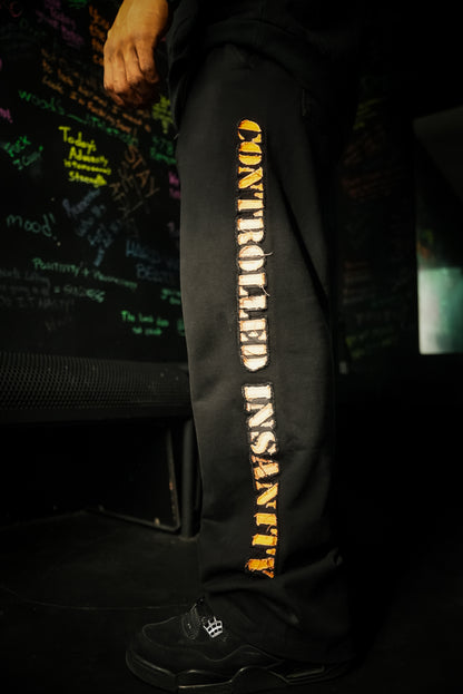 Orange Sunwashed Sweatpants