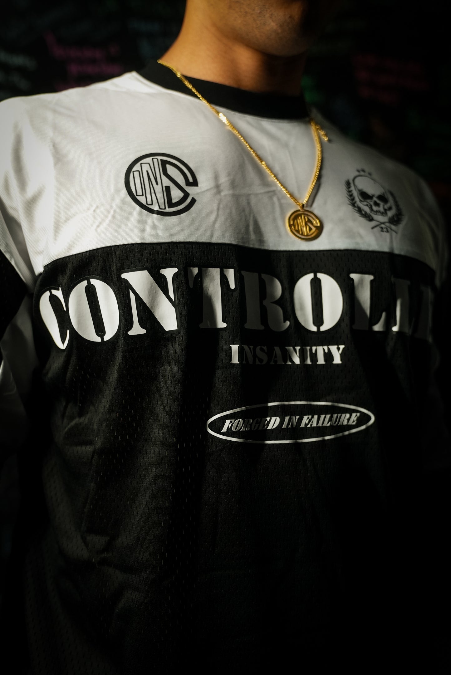 White Controlled Insanity Labeled Jersey 1/300