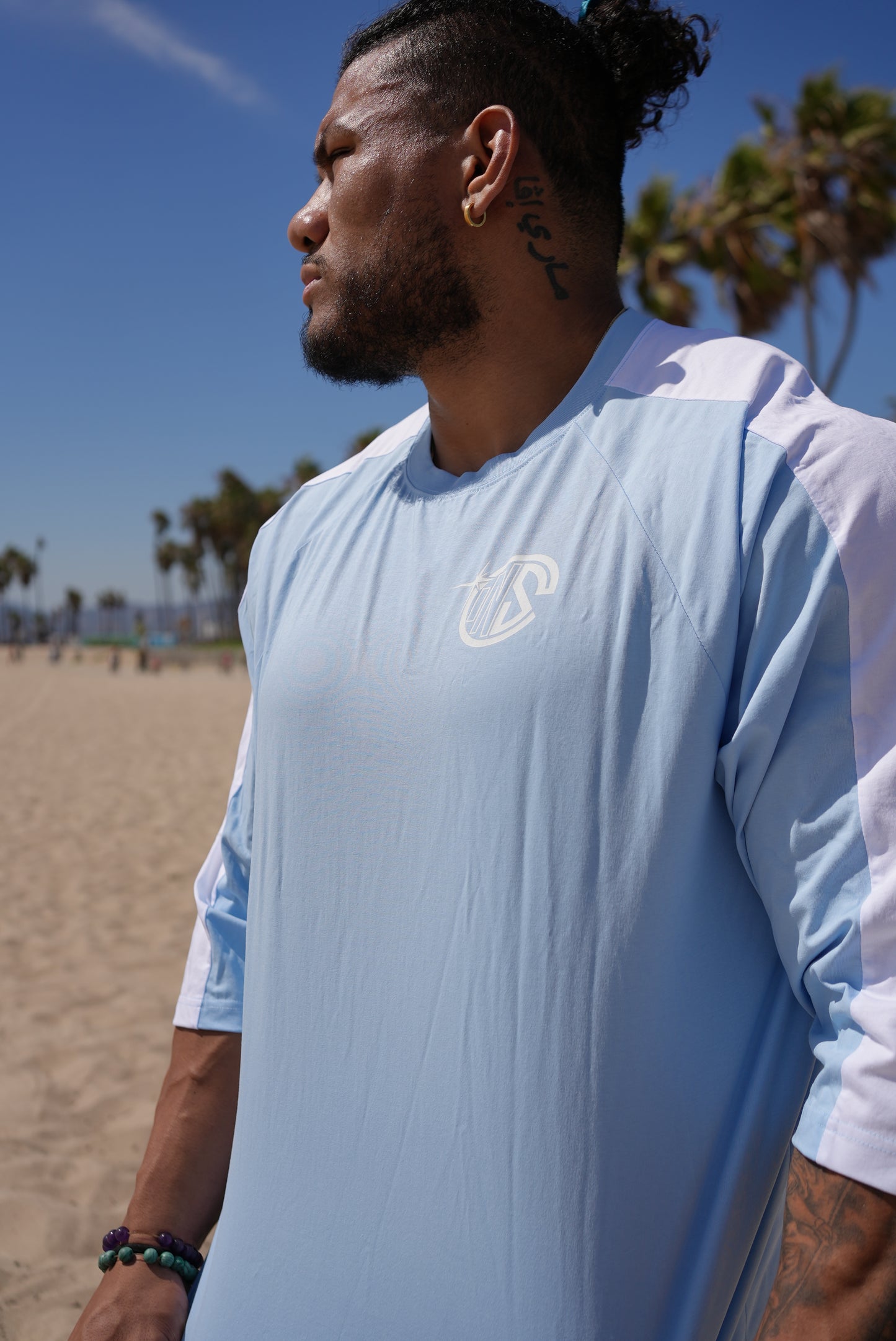 Raglan 3/4 Tee UNC Blue