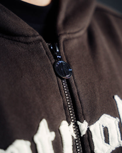 Mocha Brown Essential Zip Up