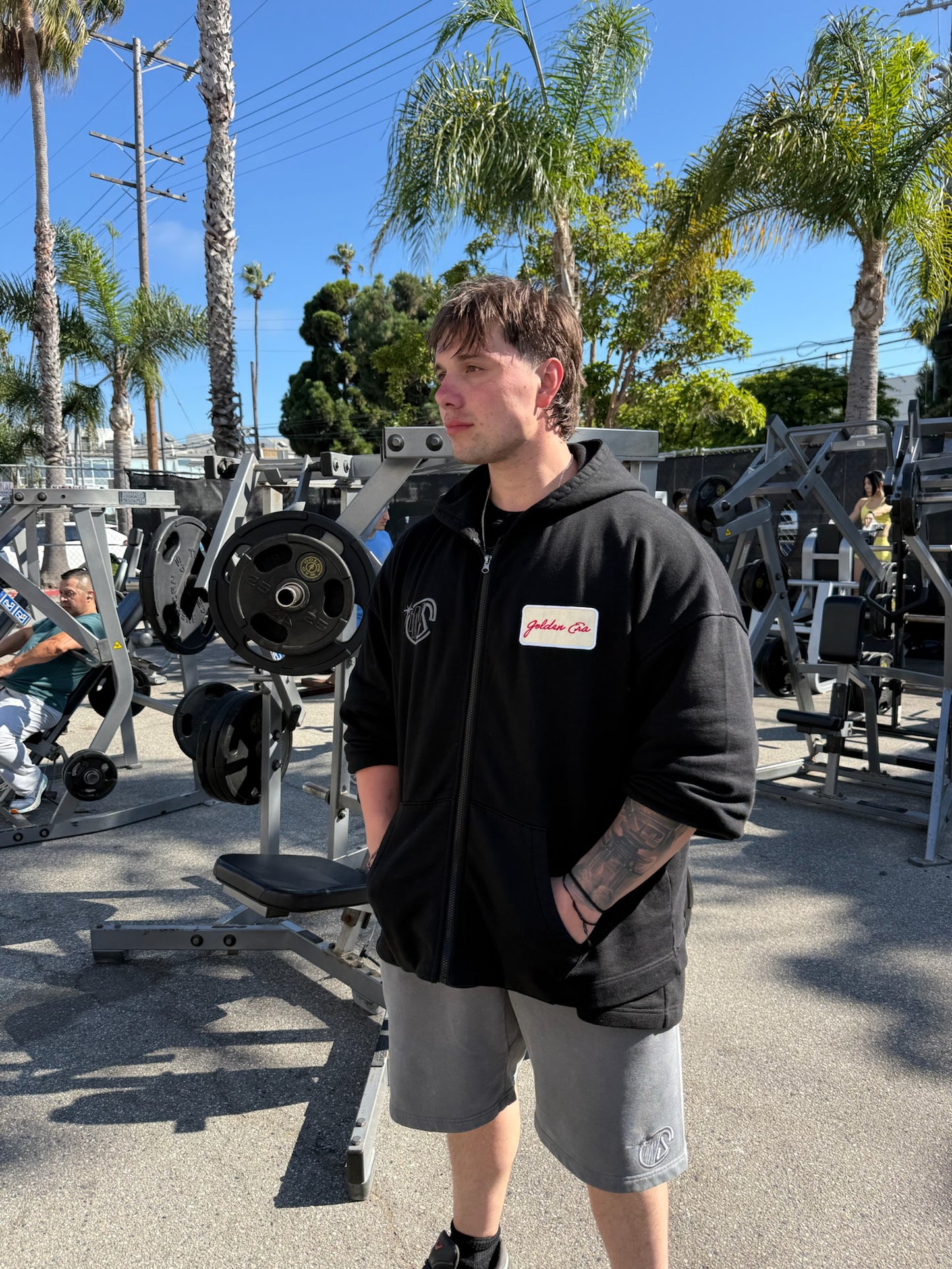 OG Black Vintage Washed Zip Up Hoodie