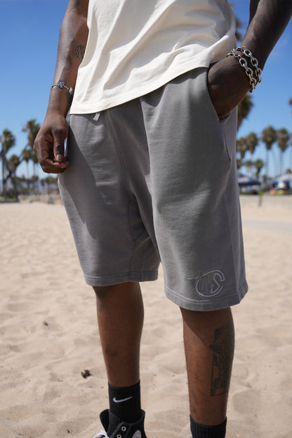 Stone Gray Vintage Washed Sweat Shorts