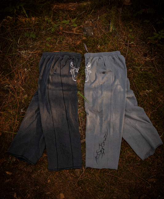 Dusk Black Heavyweight Sweatpants (Acid Washed)