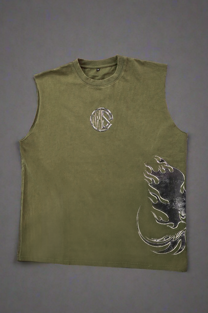 Forest Green Rising Phoenix Cutoff
