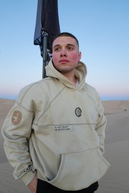 Beige Tactical Scorpion Hoodie
