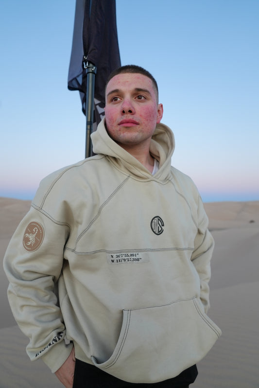 Beige Tactical Scorpion Hoodie