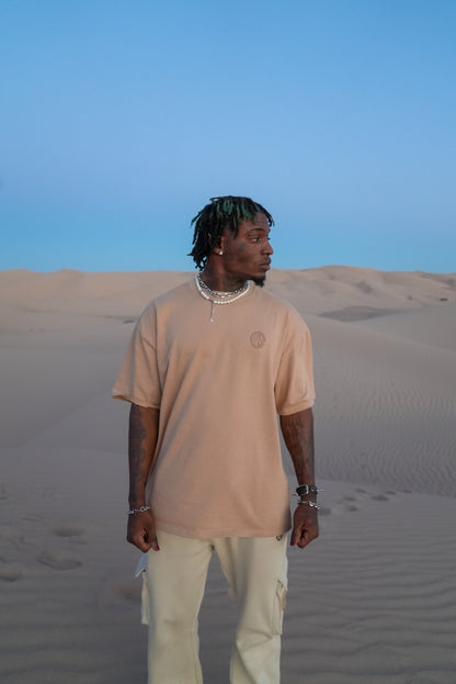 Beige Scorpion Acid Wash Tee