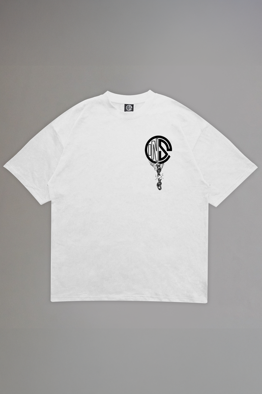 White FiF Chained Tee